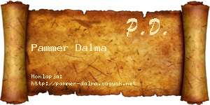 Pammer Dalma névjegykártya